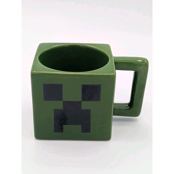 Minecraft Creeper Coffee Mug Cup Green Ceramic Drinkware Gift Gamer - Picture 2 of 3